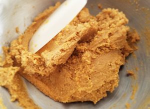 Pumpkin Pie Spice Muffin dough ready for baking - it will be thick, I like to use an ice cream scoop to add to muffin tin cups. 