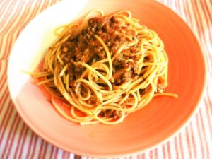 Spaghetti with Meat Sauce - Gluten and Dairy Free (Paleo Friendly)!